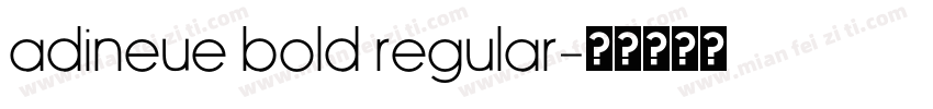 adiNeue Bold Regular字体转换